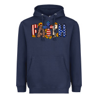 Navy Faith USA flag sunflower Heavyweight Hoodie - Neo Western