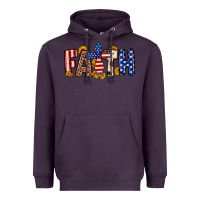 Plum Faith USA flag sunflower Heavyweight Hoodie - Neo Western