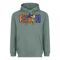 Sage Faith USA flag sunflower Heavyweight Hoodie - Neo Western