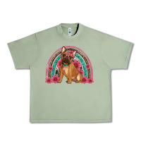 Oil Green french bulldog floral rainbow Urban Heavy Tee - Artiststas