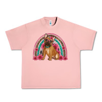 Salmon french bulldog floral rainbow Urban Heavy Tee - Artiststas