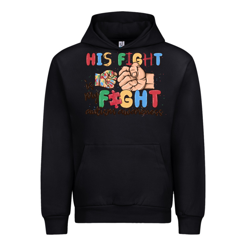 His Fight Is My Fight Autism Awareness Urban Hoodie by MaliasSmallBusiness | Teevron