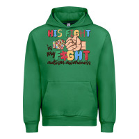 Emerald his fight is my fight autism awareness Urban Hoodie - MaliasSmallBusiness