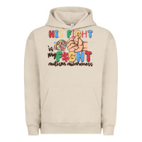 Pigment French Oak his fight is my fight autism awareness Urban Hoodie - MaliasSmallBusiness