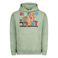 Pigment Oil Green his fight is my fight autism awareness Urban Hoodie - MaliasSmallBusiness