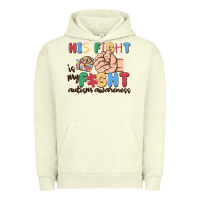 Pigment Pistachio his fight is my fight autism awareness Urban Hoodie - MaliasSmallBusiness