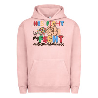 Pigment Salmon his fight is my fight autism awareness Urban Hoodie - MaliasSmallBusiness