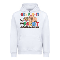 White his fight is my fight autism awareness Urban Hoodie - MaliasSmallBusiness