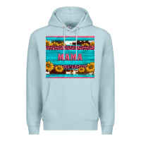 Blue Mist cowhide leopard sunflowers mama Premium Hoodie - BarkalooDesign