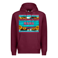 Burgundy cowhide leopard sunflowers mama Premium Hoodie - BarkalooDesign