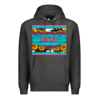 Charcoal Heather cowhide leopard sunflowers mama Premium Hoodie - BarkalooDesign