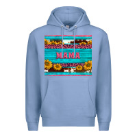 Colony Blue cowhide leopard sunflowers mama Premium Hoodie - BarkalooDesign