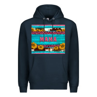 Navy cowhide leopard sunflowers mama Premium Hoodie - BarkalooDesign