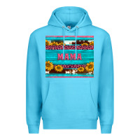 Ocean Blue cowhide leopard sunflowers mama Premium Hoodie - BarkalooDesign