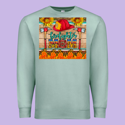 Firefighter Mom Premium Sweatshirt Designed By Hra Design Shop