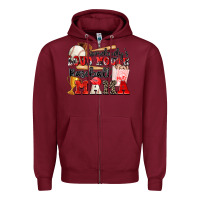 Burgundy somebody's loud mouth baseball mama Zipper Hoodie - Zillion Design Studio