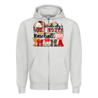 Dove Grey somebody's loud mouth baseball mama Zipper Hoodie - Zillion Design Studio