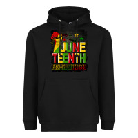 Black juneteenth fist free ish since 1865 with background Heavyweight Hoodie - HRA Design Shop