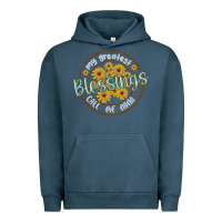 Pigment Midnight Navy my greatest blessing call me nana Urban Hoodie - MaliasSmallBusiness
