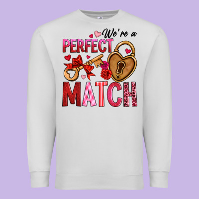 We're A Perfect Match Premium Sweatshirt Designed By Oliviacreatesart
