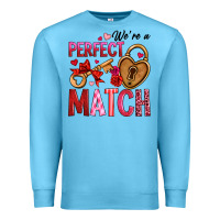 Ocean Blue we're a perfect match Premium Sweatshirt - OliviaCreatesArt