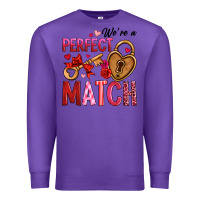 Purple we're a perfect match Premium Sweatshirt - OliviaCreatesArt