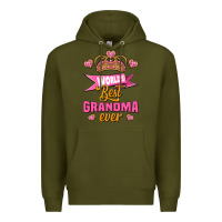 Army Green world's best grandma ever Premium Hoodie - Jasminsmagicworld