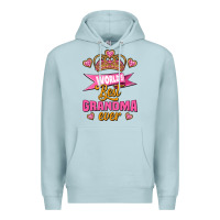 Blue Mist world's best grandma ever Premium Hoodie - Jasminsmagicworld