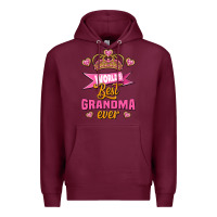Burgundy world's best grandma ever Premium Hoodie - Jasminsmagicworld