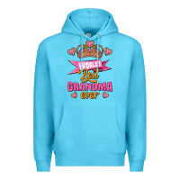 Ocean Blue world's best grandma ever Premium Hoodie - Jasminsmagicworld