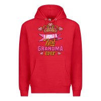 Red world's best grandma ever Premium Hoodie - Jasminsmagicworld