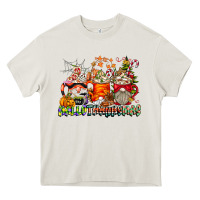 Cream Hallothanksmas Gnome Coffee Cups Heavy Core Tee - CowhideDigitalArt