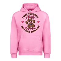 Fuchsia Pink i have two titles aunt and dog mom Urban Hoodie - MaliasSmallBusiness