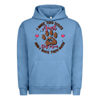 Pigment Pebble Blue i have two titles aunt and dog mom Urban Hoodie - MaliasSmallBusiness