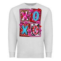 Dove Grey xoxo with roses and candies olivia Premium Sweatshirt - OliviaCreatesArt