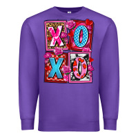 Purple xoxo with roses and candies olivia Premium Sweatshirt - OliviaCreatesArt