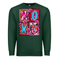 Sports Green xoxo with roses and candies olivia Premium Sweatshirt - OliviaCreatesArt