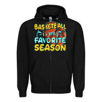 Black basketball is my favorite season Zipper Hoodie - texasbilliewilder