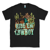 Black ride em cowboy Classic Tee - texasbilliewilder