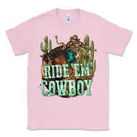 Bubblegum Pink ride em cowboy Classic Tee - texasbilliewilder