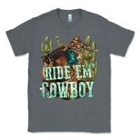 Charcoal Heather ride em cowboy Classic Tee - texasbilliewilder