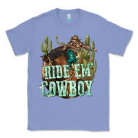 Colony Blue ride em cowboy Classic Tee - texasbilliewilder