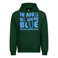 Forest Green in april we wear blue autism awareness Urban Hoodie - MaliasSmallBusiness