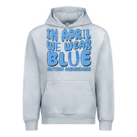 Heather Grey in april we wear blue autism awareness Urban Hoodie - MaliasSmallBusiness