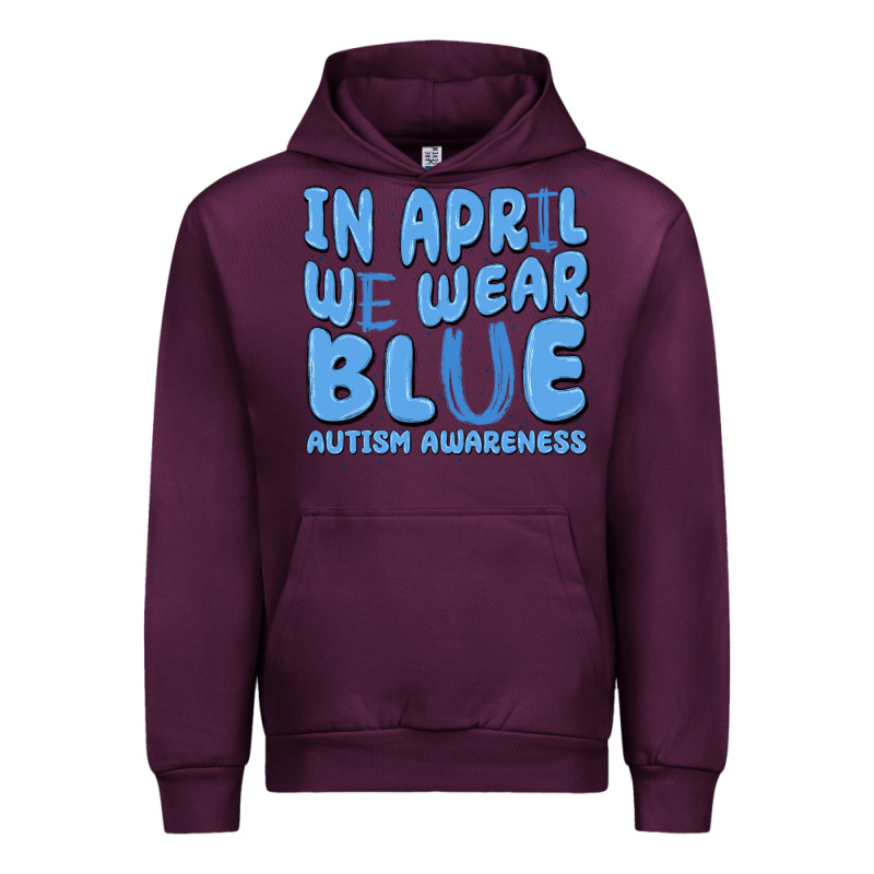 In April We Wear Blue Autism Awareness Urban Hoodie by MaliasSmallBusiness | Teevron