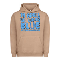 Pigment Burro in april we wear blue autism awareness Urban Hoodie - MaliasSmallBusiness