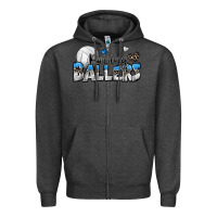 Charcoal Heather raising ballers volleyball Zipper Hoodie - Zillion Design Studio