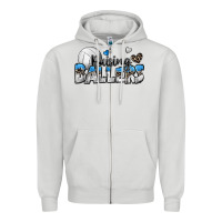 Dove Grey raising ballers volleyball Zipper Hoodie - Zillion Design Studio