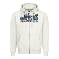 Oatmeal Heather raising ballers volleyball Zipper Hoodie - Zillion Design Studio