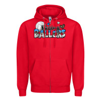 Red raising ballers volleyball Zipper Hoodie - Zillion Design Studio